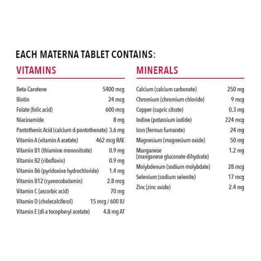 Materna Prenatal Vitamins